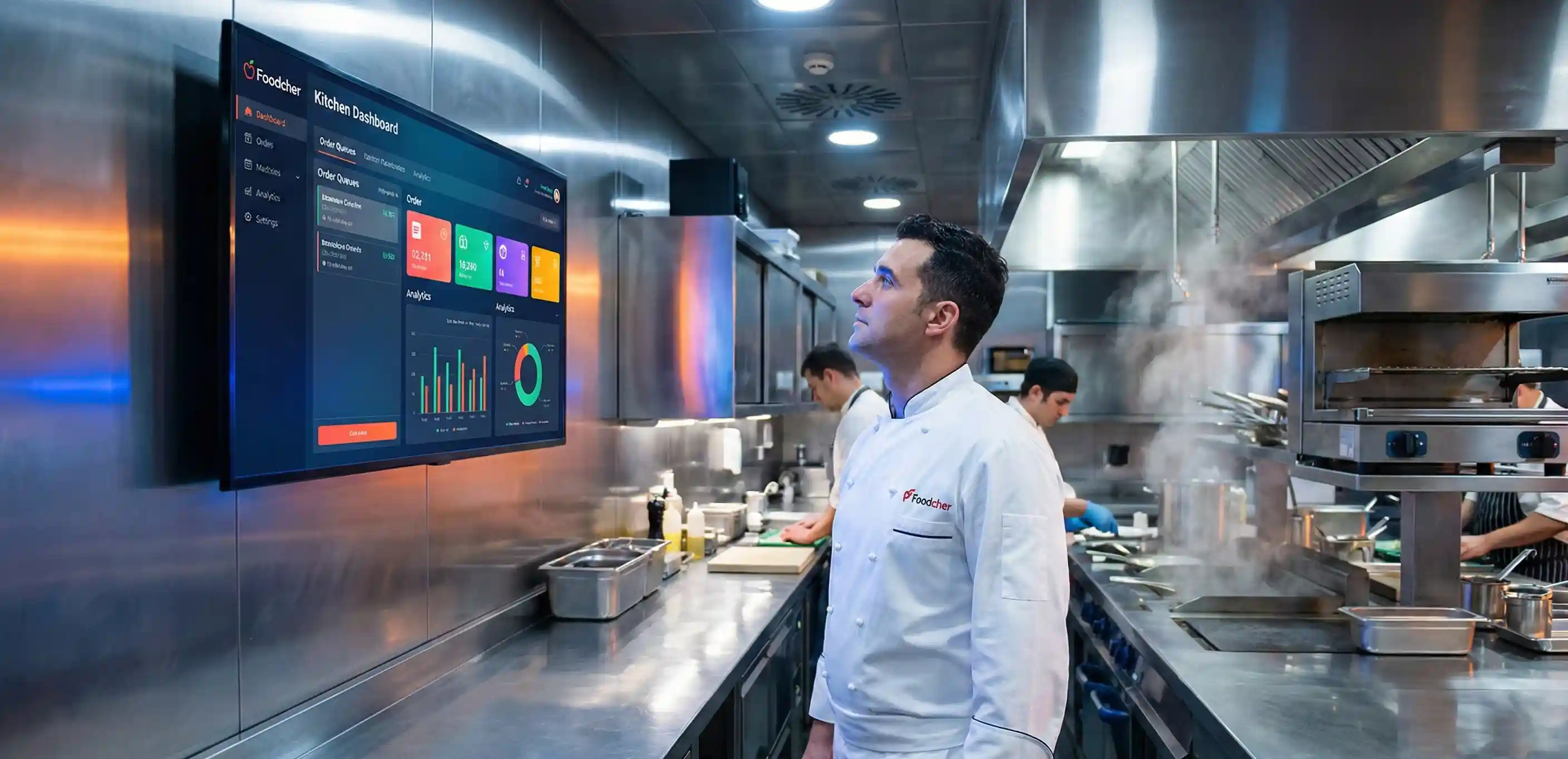 High-tech modern restaurant kitchen