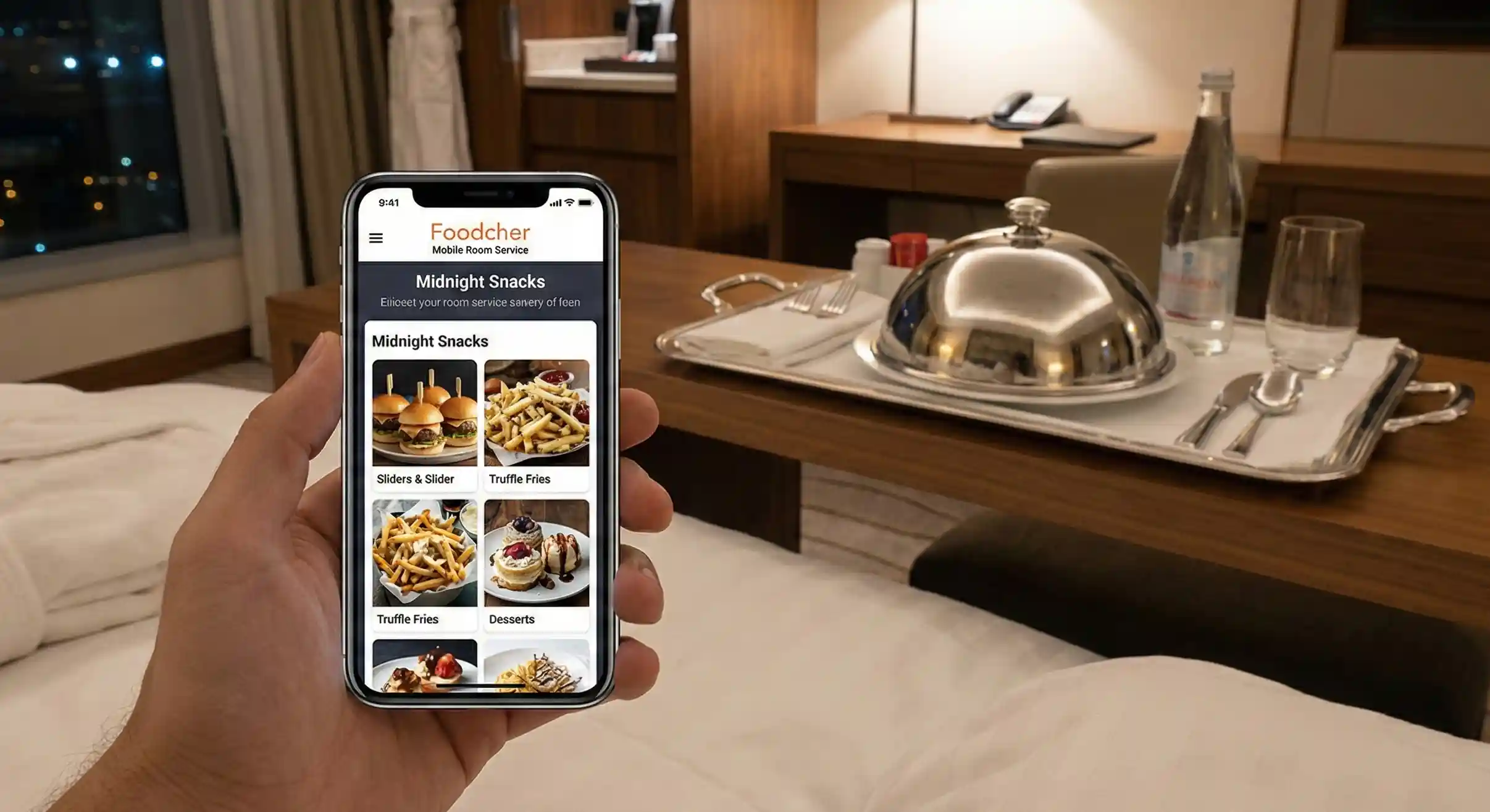 High-end luxury hotel breakfast service