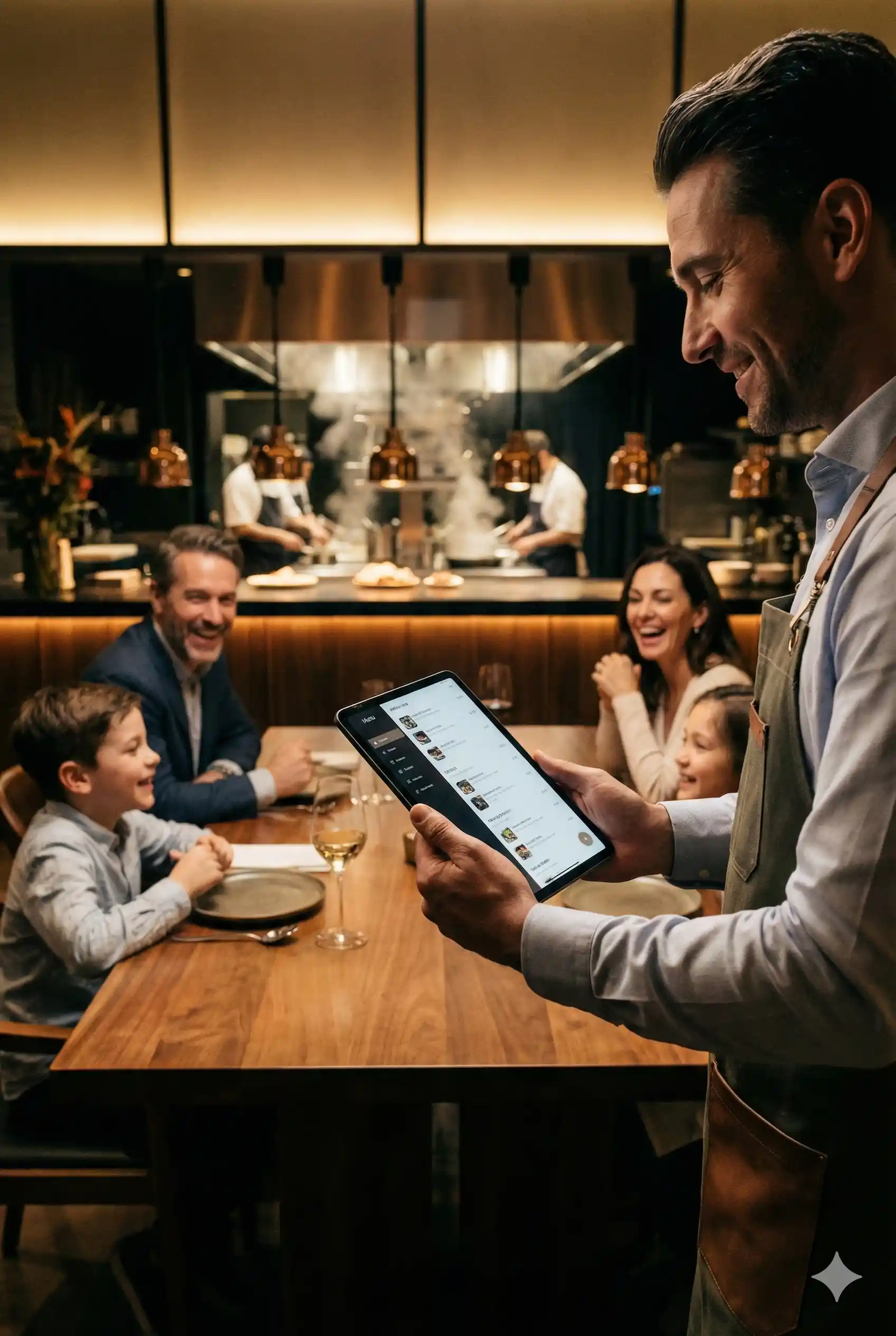 Foodcher smart kitchen management dashboard in a restaurant