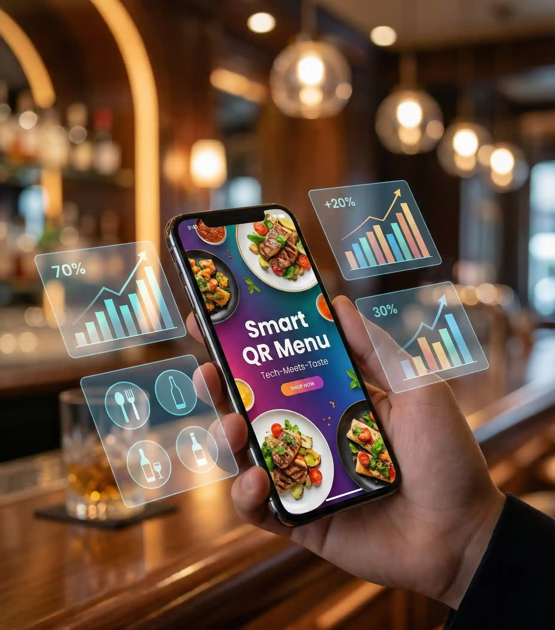 Foodcher Kitchen dashboard showing smart analytics